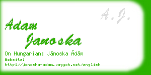 adam janoska business card